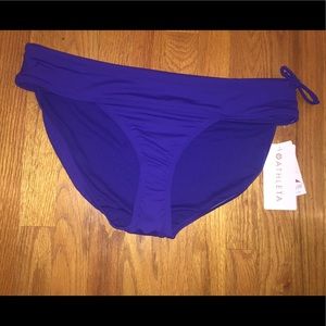 Athleta Side Tie Bikini Bottom - L Sapphire Blue or Black NWT